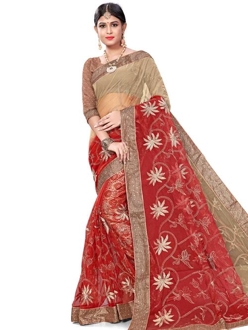 ombre embroidered saree - 17164303 - Very Small Image - 1