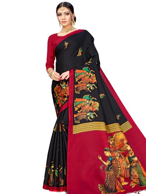 conversational woven saree with blouse - 17164441 - Very Small Image - 1