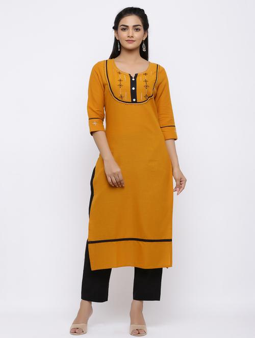 embroidered kurta palazzo set - 17164619 - Very Small Image - 1