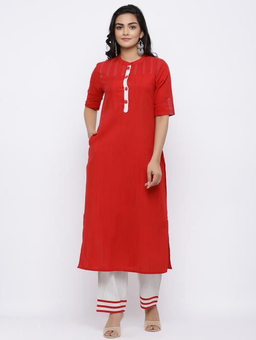 solid kurta palazzo set - 17164639 - Very Small Image - 1