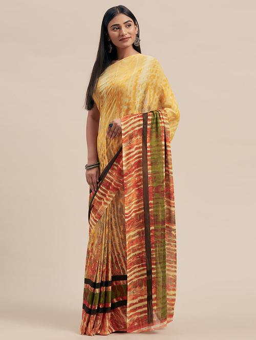 abstract printed saree - 17165937 - Very Small Image - 1