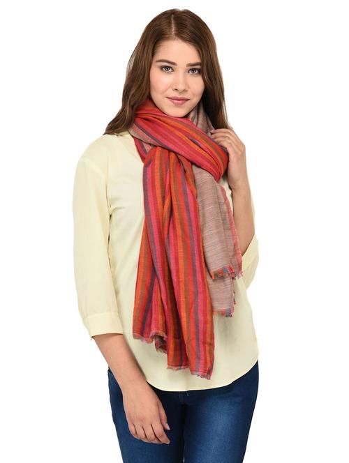 orange wool stole - 17166230 - Very Small Image - 1