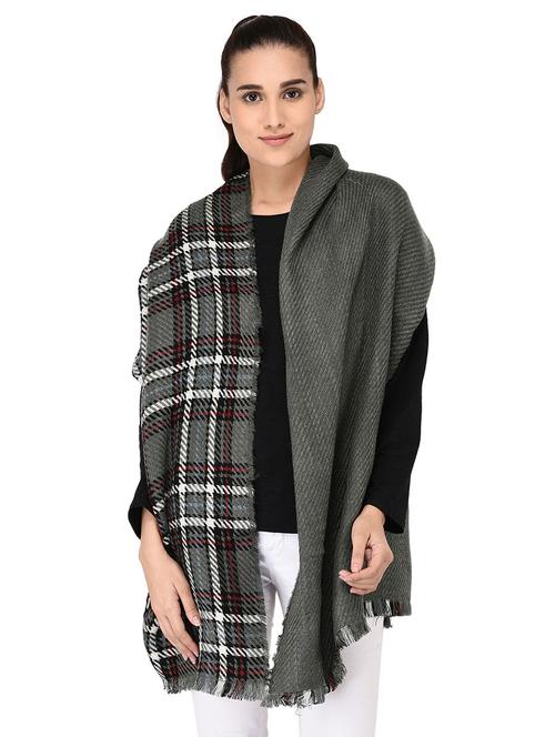grey wool stole - 17166234 - Very Small Image - 1