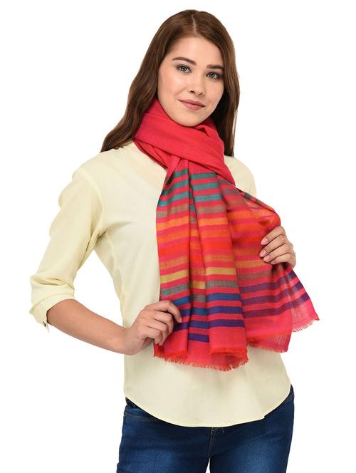 pink wool stole - 17166236 - Very Small Image - 1
