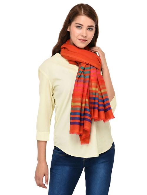 orange wool stole - 17166238 - Very Small Image - 1