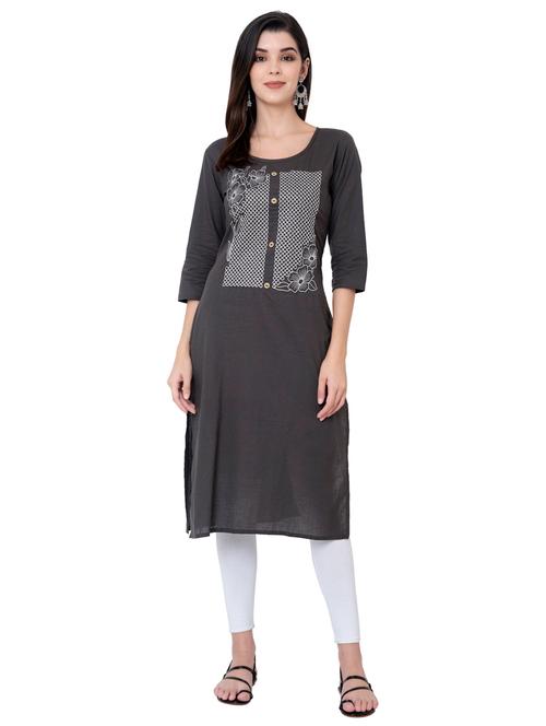 embroidered straight kurta - 17167057 - Very Small Image - 1