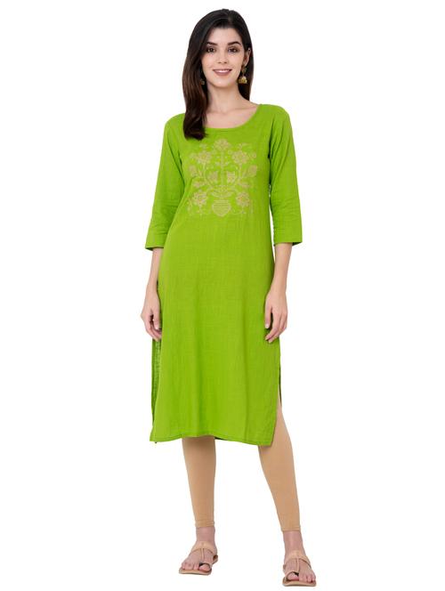 embroidered straight kurta - 17167065 - Very Small Image - 1