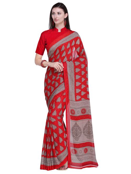 conversational printed saree with blouse - 17167275 - Very Small Image - 1