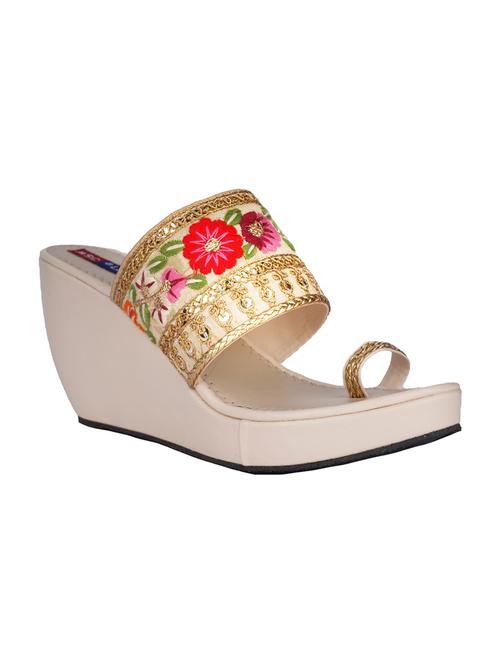 nude one toe wedges - 17167562 - Very Small Image - 1
