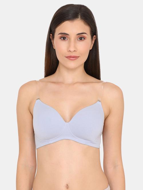 blue cotton tshirt bra - 17167575 - Very Small Image - 1