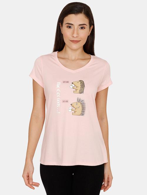printed lounge tee - 17168602 - Very Small Image - 1