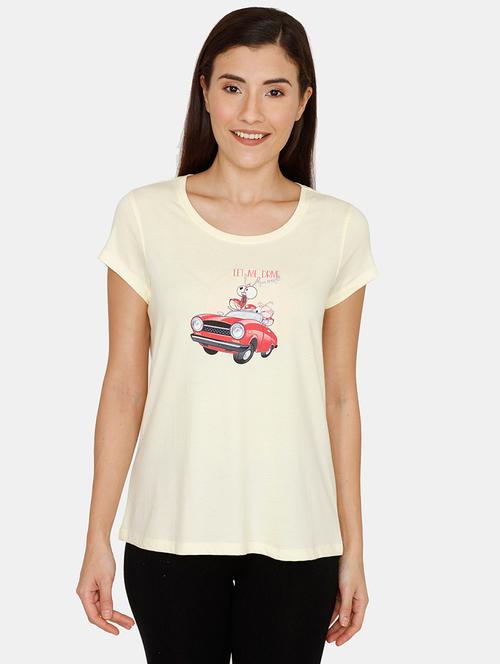 printed lounge tee - 17168603 - Very Small Image - 1
