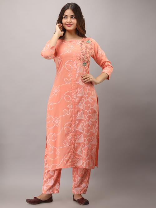 printed kurta pant set - 17169064 - Very Small Image - 1