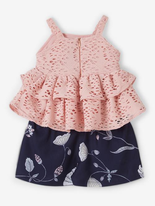pink cotton shorts sets twin & jump suit - 17169114 - Very Small Image - 1