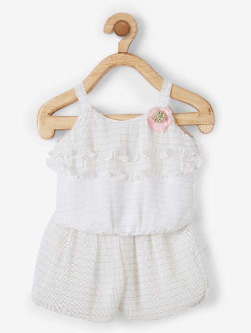white cotton blend shorts sets twin & jump suit - 17169128 - Very Small Image - 1