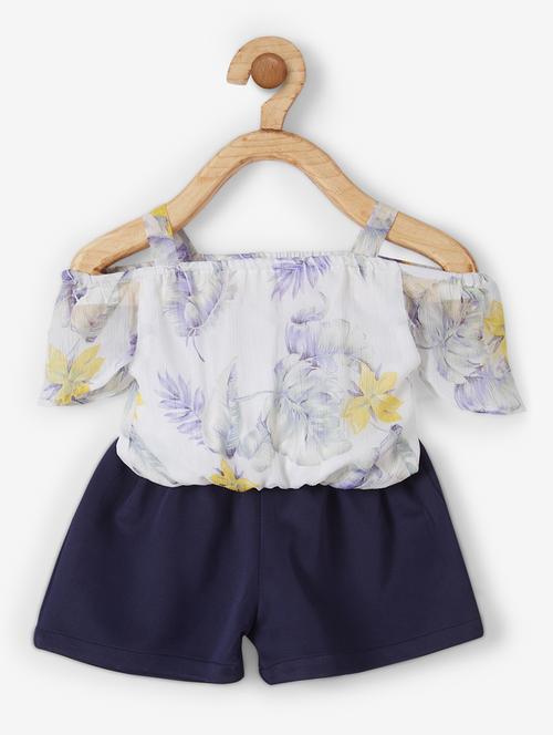white georgette shorts sets twin & jump suit - 17169129 - Very Small Image - 1