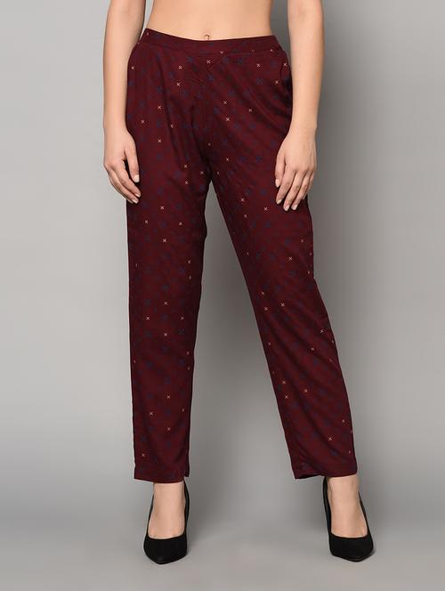 high rise printed trouser - 17170799 - Very Small Image - 1
