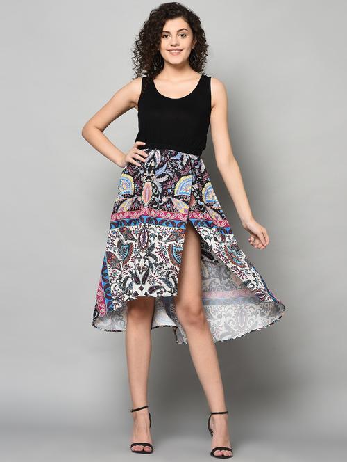 overlap front a-line dress - 17170802 - Very Small Image - 1