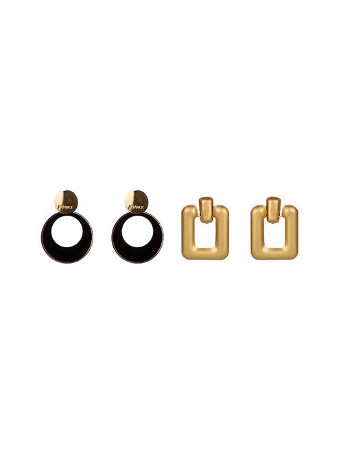gold polycarbonate earrings jewellery - 17170921 - Very Small Image - 1