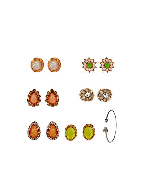 gold polycarbonate earrings jewellery - 17170926 - Very Small Image - 1