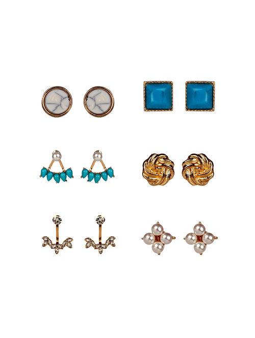 gold polycarbonate earrings jewellery - 17170931 - Very Small Image - 1