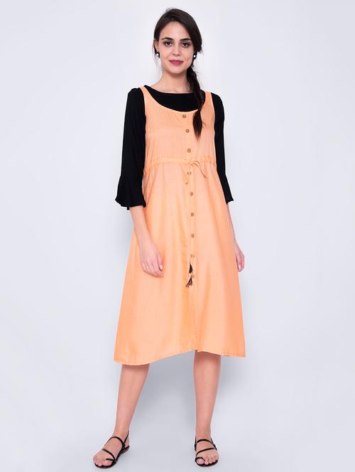 drawstring waist a-line dress - 17173066 - Very Small Image - 1