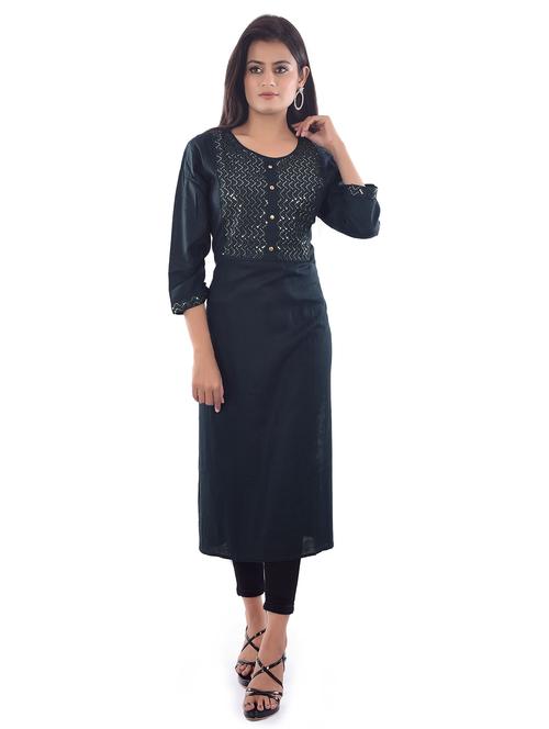 tonal embroidered straight kurta - 17175598 - Very Small Image - 1