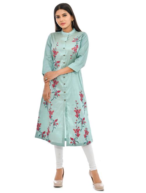 floral a-line kurta - 17175992 - Very Small Image - 1