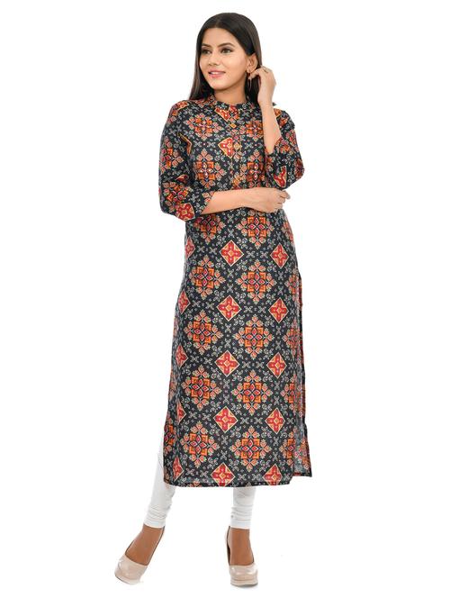 floral print straight kurta - 17176000 - Very Small Image - 1