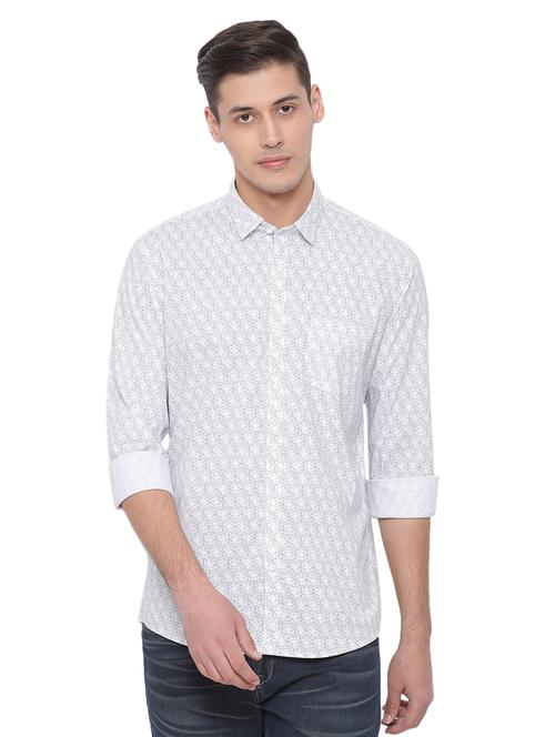 white printed casual shirt - 17176353 - Very Small Image - 1