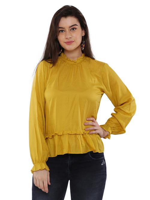 frill detail solid top - 17180033 - Very Small Image - 1