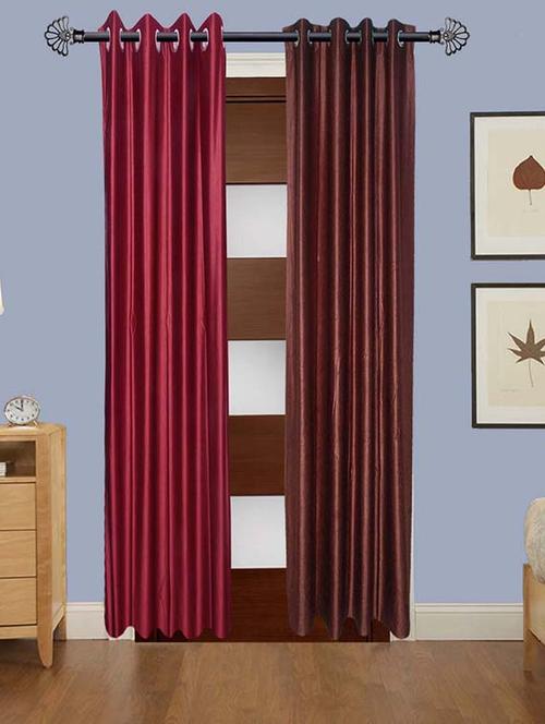 polyester 5 feet door curtain (pack of 2) - 17180870 - Very Small Image - 1