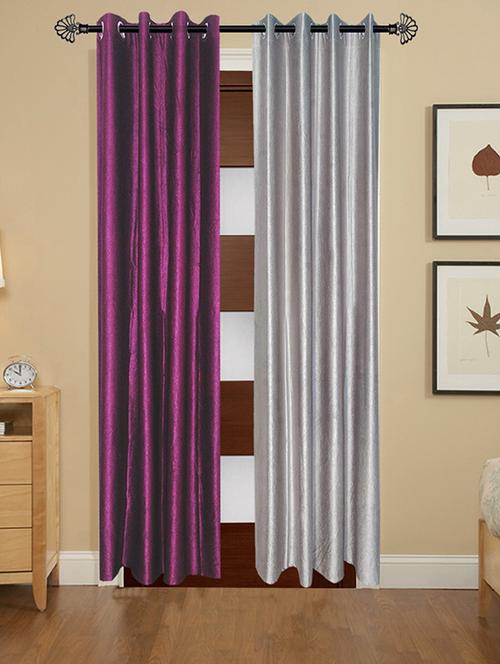 polyester 5 feet door curtain (pack of 2) - 17180989 - Very Small Image - 1