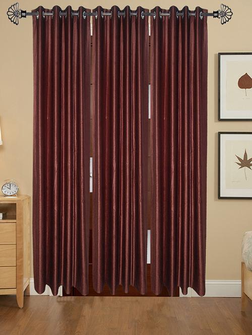 shop 24 decor 152 cm (5 feet) polyester door curtain (pack of 3) (solid, multicolor) - 17180992 - Very Small Image - 1