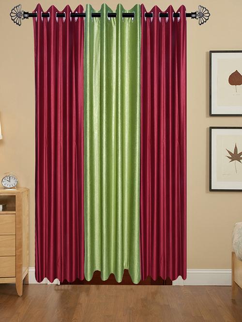 shop 24 decor 152 cm (5 feet) polyester door curtain (pack of 3) (solid, multicolor) - 17181028 - Very Small Image - 1