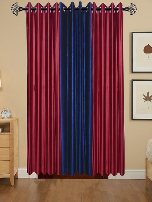 shop 24 decor 152 cm (5 feet) polyester door curtain (pack of 3) (solid, multicolor) - 17181034 - Very Small Image - 1