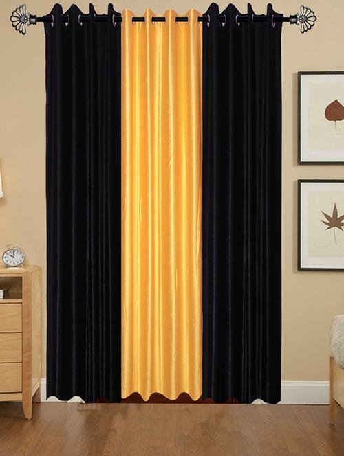 shop 24 decor 152 cm (5 feet) polyester door curtain (pack of 3) (solid, multicolor) - 17181081 - Very Small Image - 1