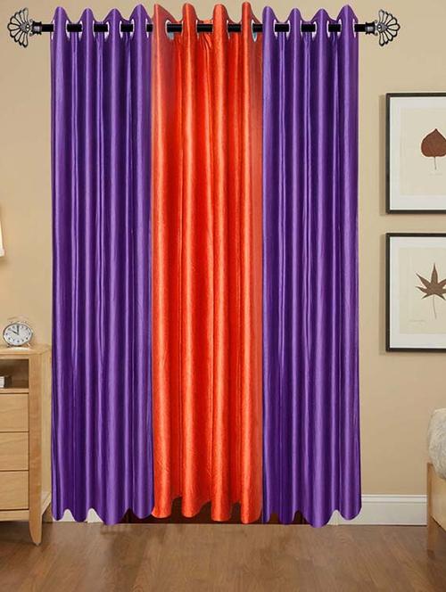 shop 24 decor 152 cm (5 feet) polyester door curtain (pack of 3) (solid, multicolor) - 17181094 - Very Small Image - 1
