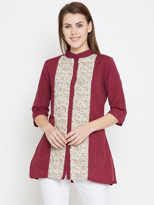 multi colored cotton regular tunic - 17181543 - Very Small Image - 1
