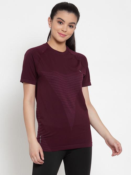 maroon polyester regular tshirt - 17181909 - Very Small Image - 1