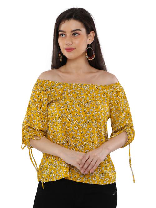 off shoulder floral top - 17181996 - Very Small Image - 1