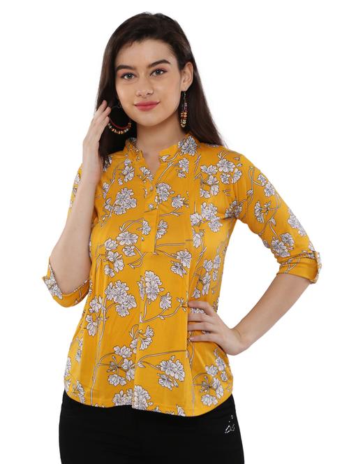 yellow lycra regular top - 17182132 - Very Small Image - 1