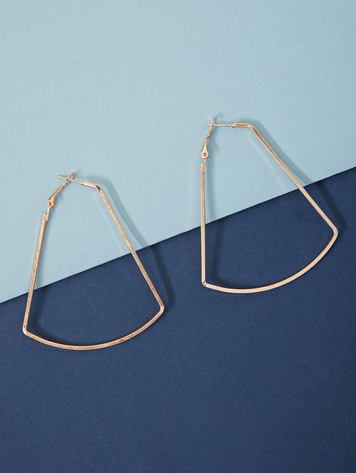 gold metal hoop earring - 17183181 - Very Small Image - 1