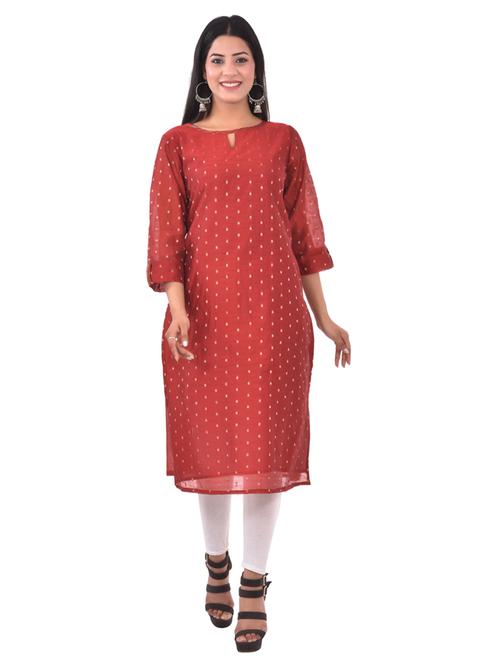 zari work straight kurta - 17183331 - Very Small Image - 1