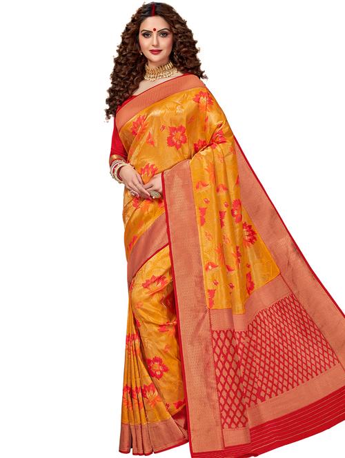 self design woven saree with blouse - 17183737 - Very Small Image - 1
