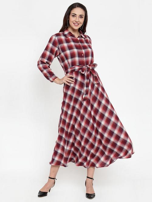 checkered maxi dress - 17184502 - Very Small Image - 1
