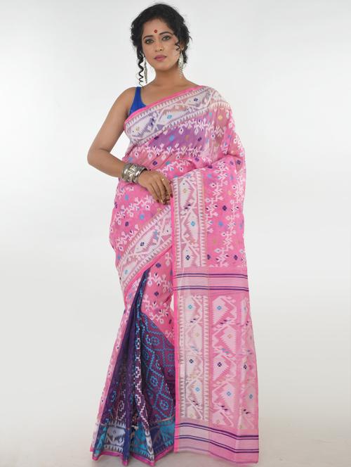 ikat jamdani saree - 17184928 - Very Small Image - 1