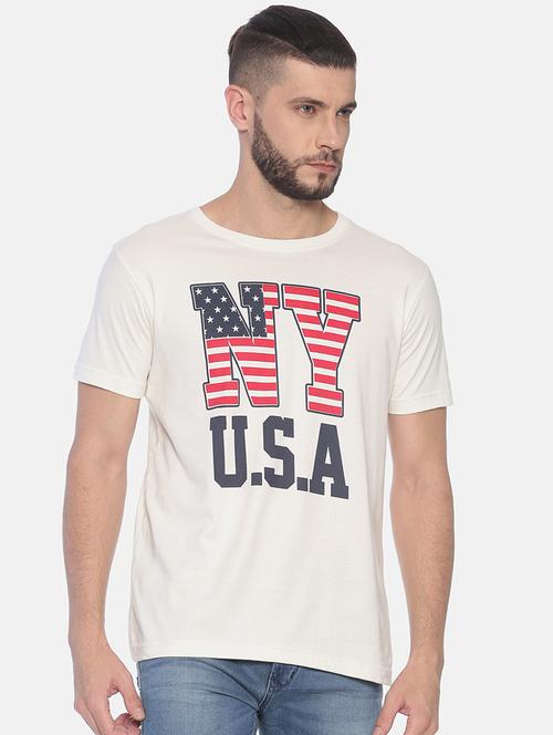 off white typographic front print t-shirt - 17186547 - Very Small Image - 1