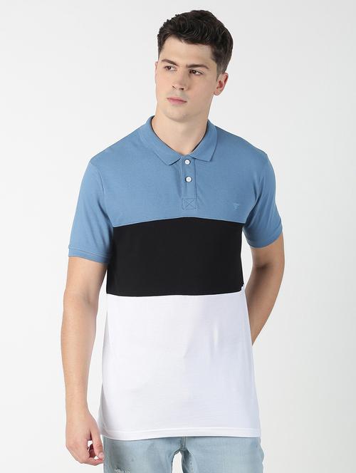 multi color block polo t-shirt - 17190739 - Very Small Image - 1