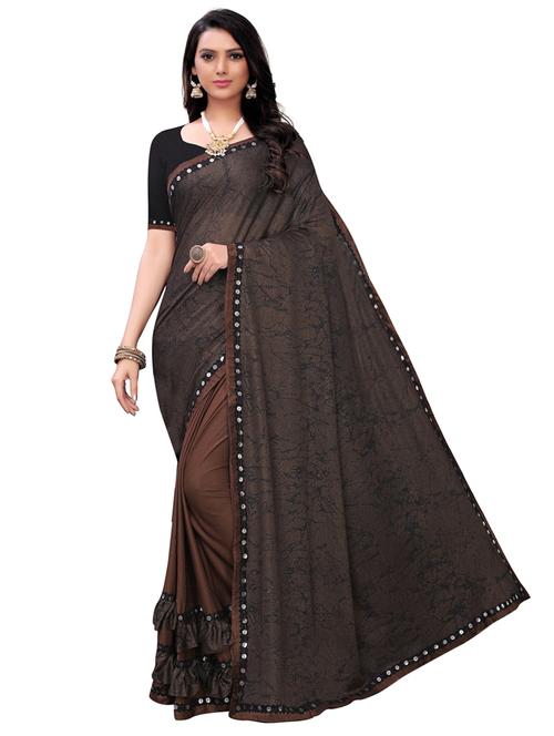 ruffle half & half saree with blouse - 17190885 - Very Small Image - 1